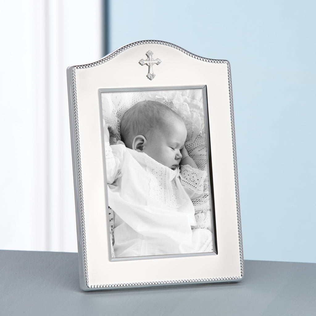 "Abbey Cross Silverplate 4"" x 6"" Frame"