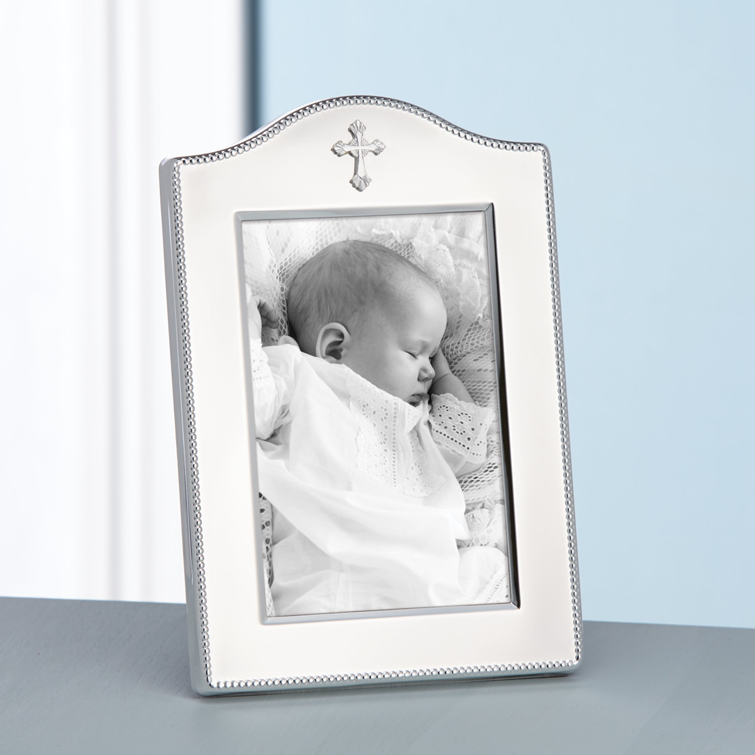 "Abbey Cross Silverplate 4"" x 6"" Frame"