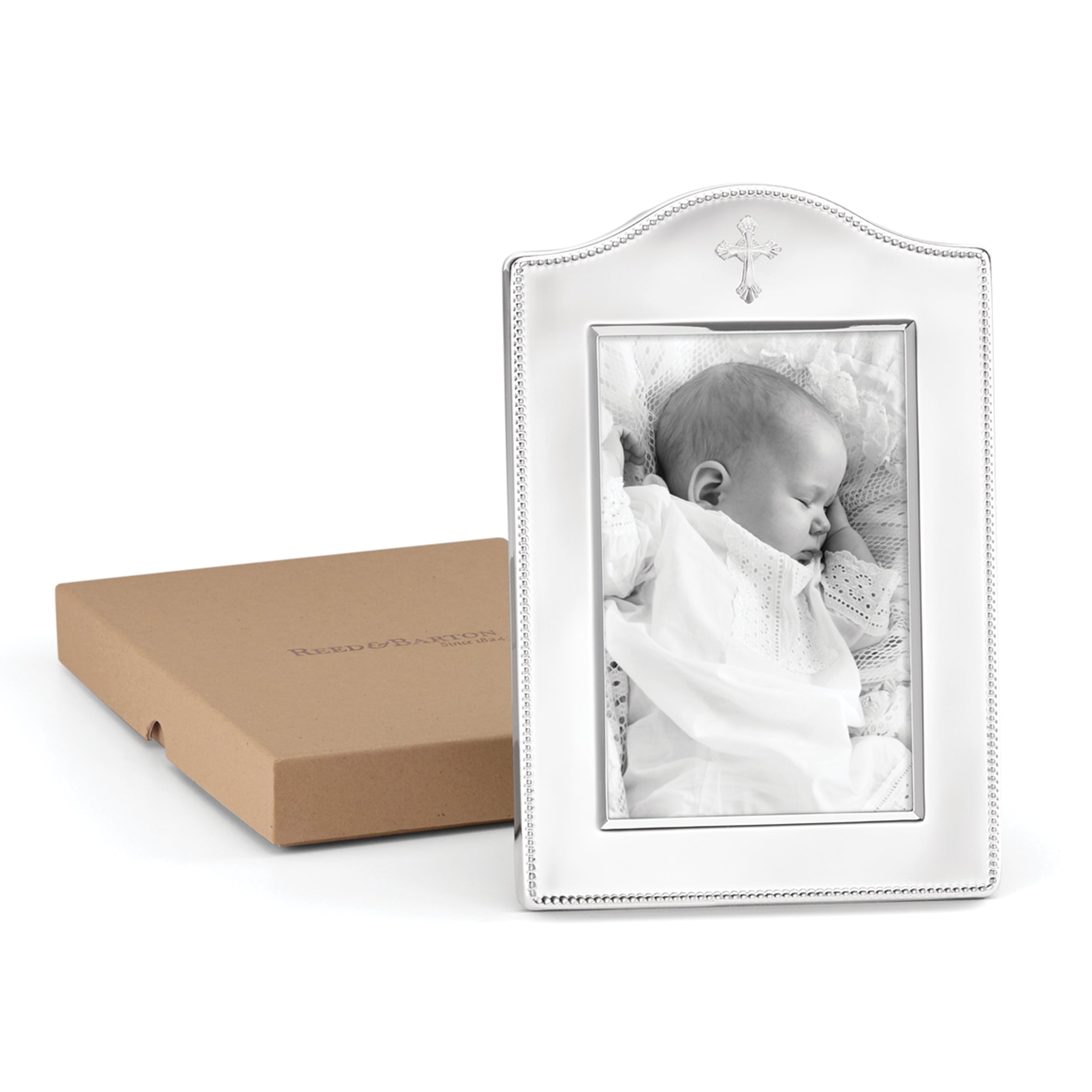 "Abbey Cross Silverplate 4"" x 6"" Frame"