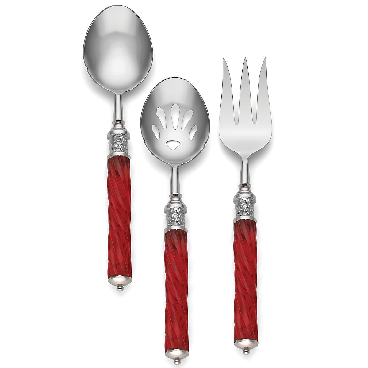 Holiday Jewel Spiral 3 Piece Serving Set