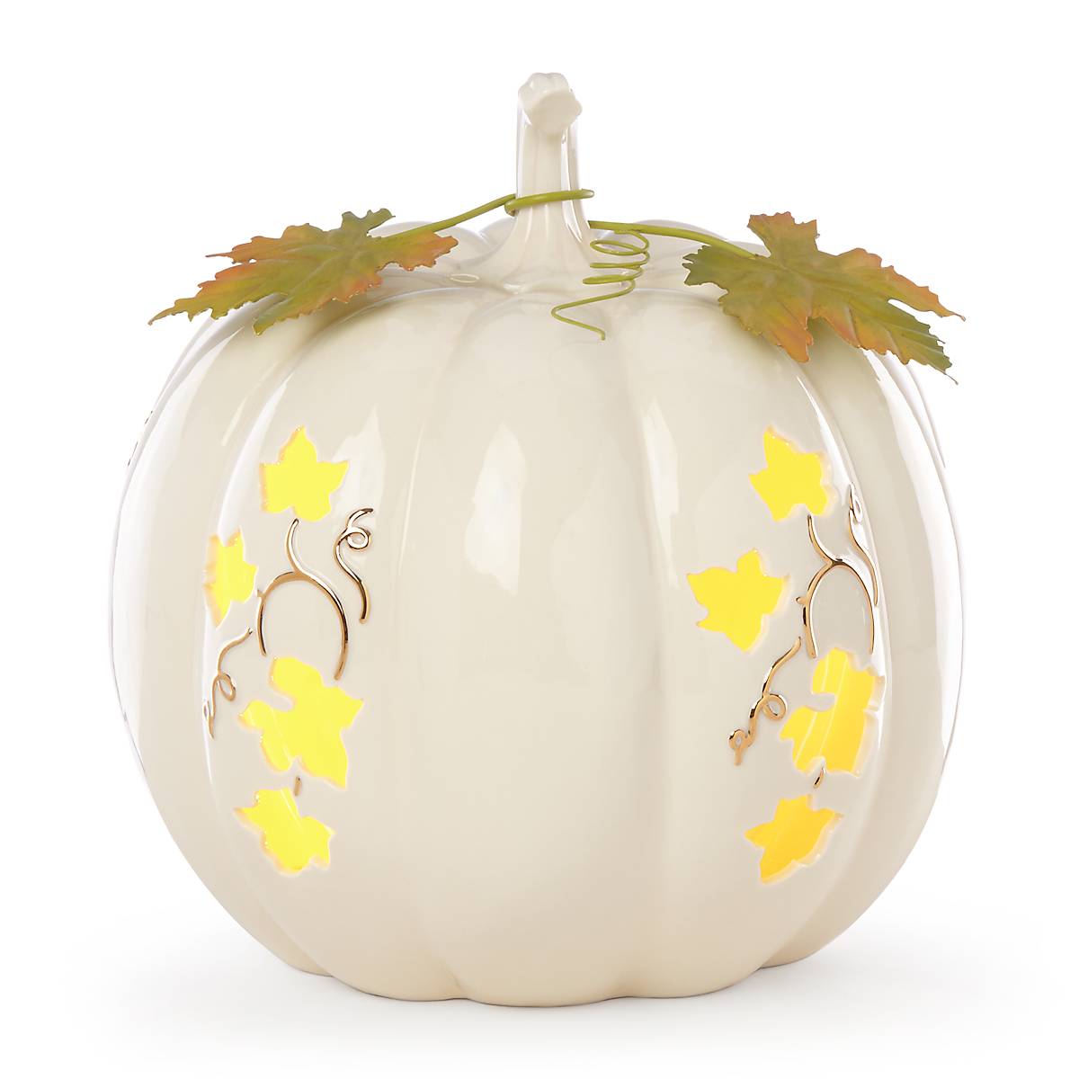 Pierced Lit Pumpkin Round
