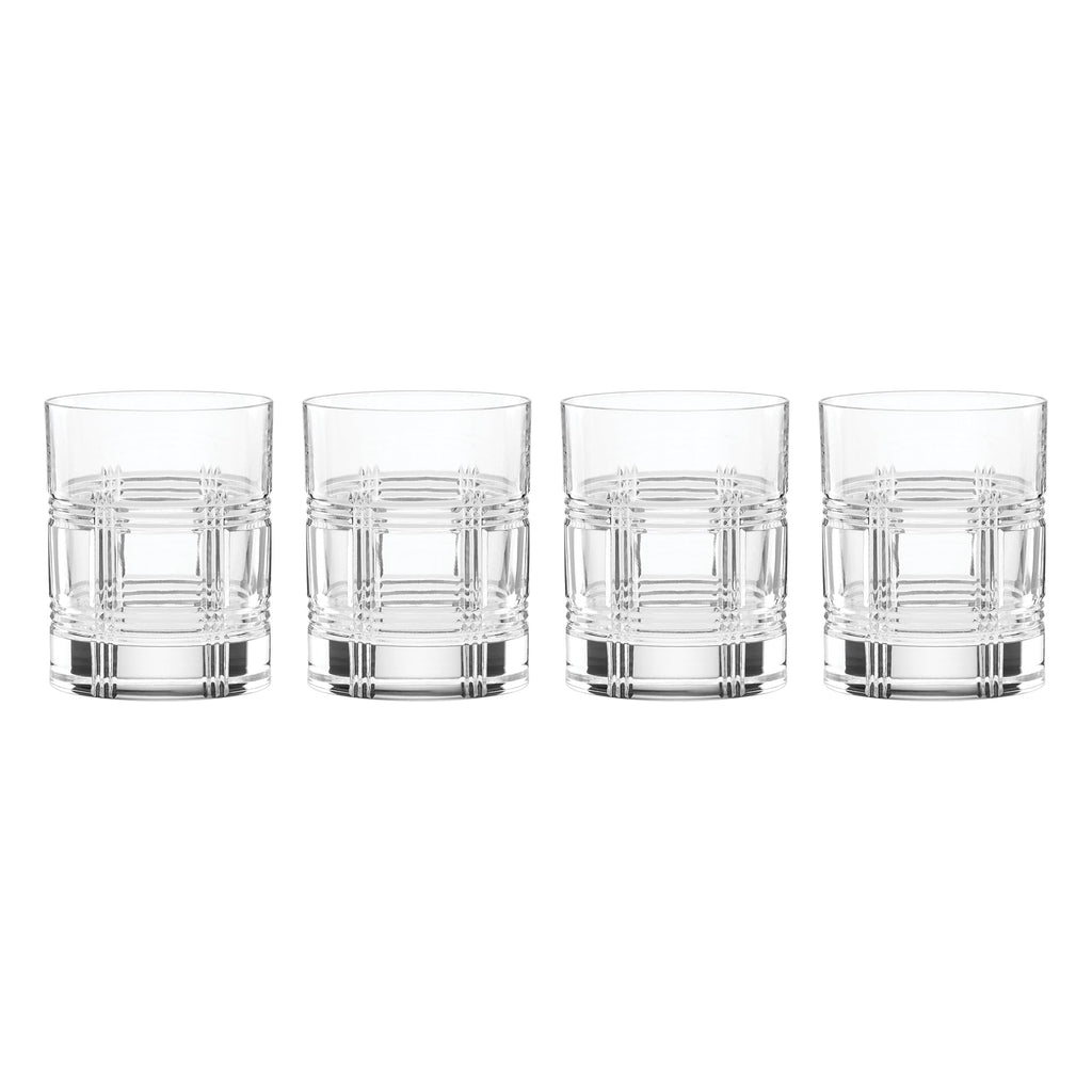 Hudson Crystal Double Old Fashion Glasses - Set Of 4