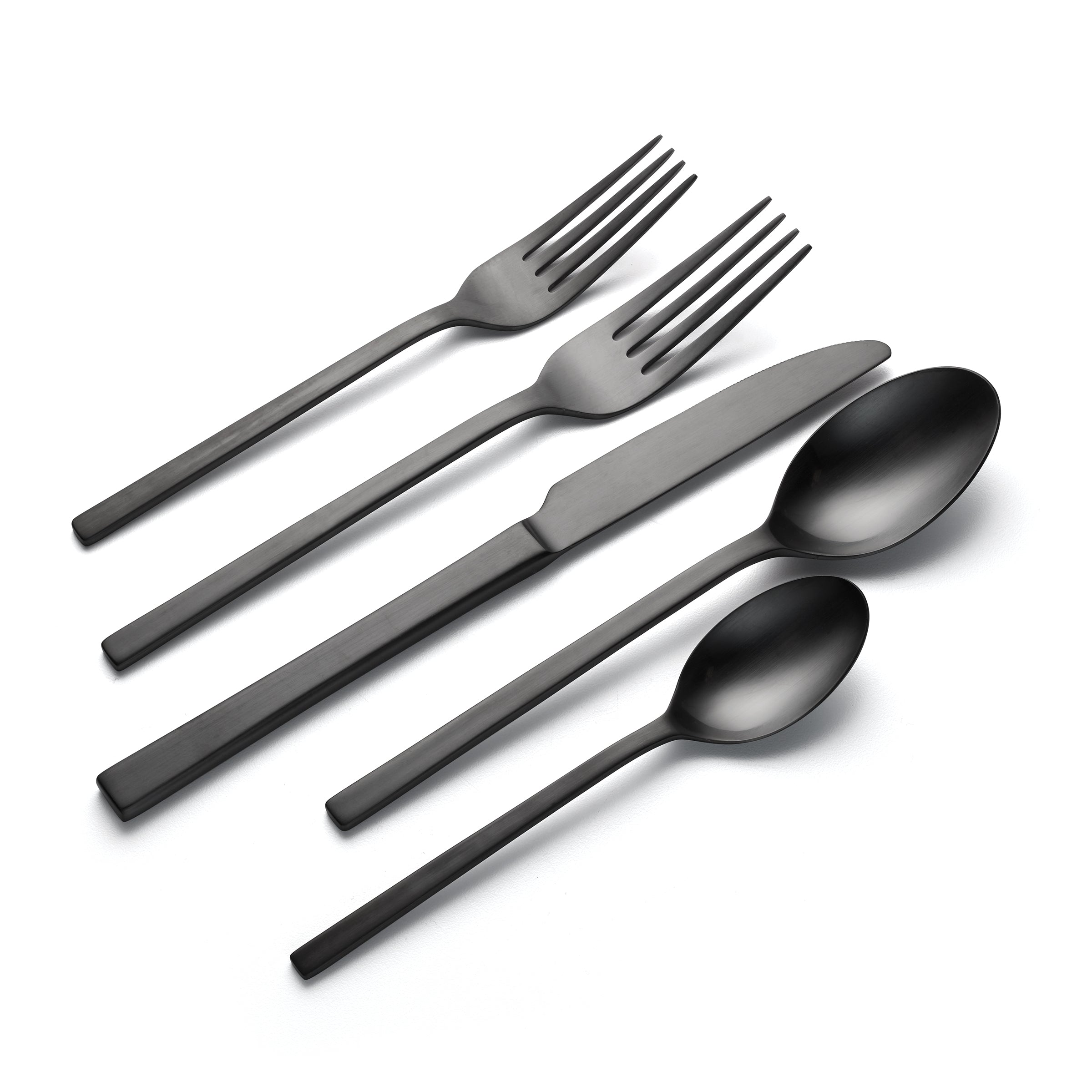 Allay Black Champagne 40 Piece Flatware Set