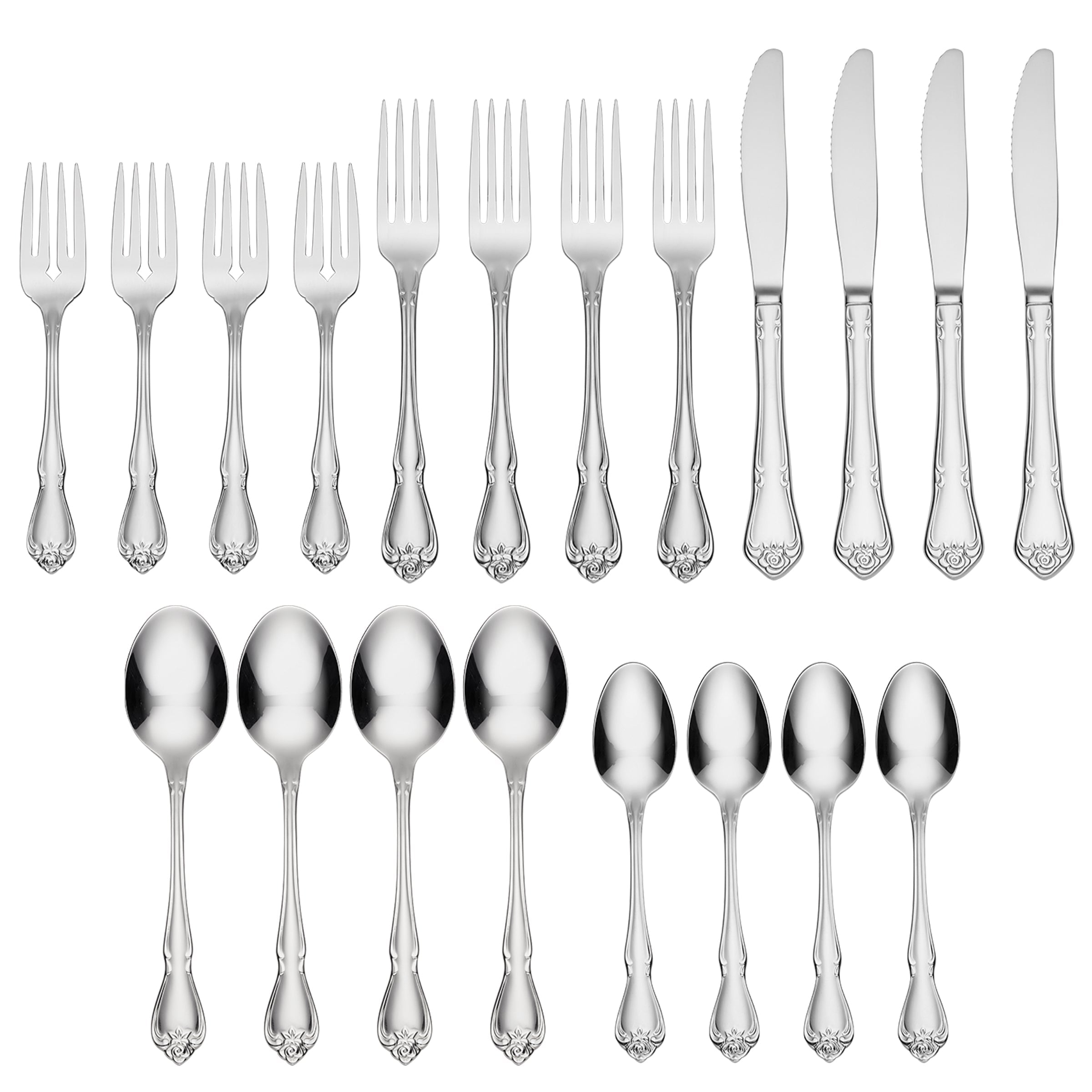 True Rose 20 Piece Flatware Set