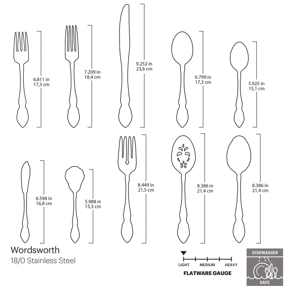 Wordsworth 45 Piece Flatware Set