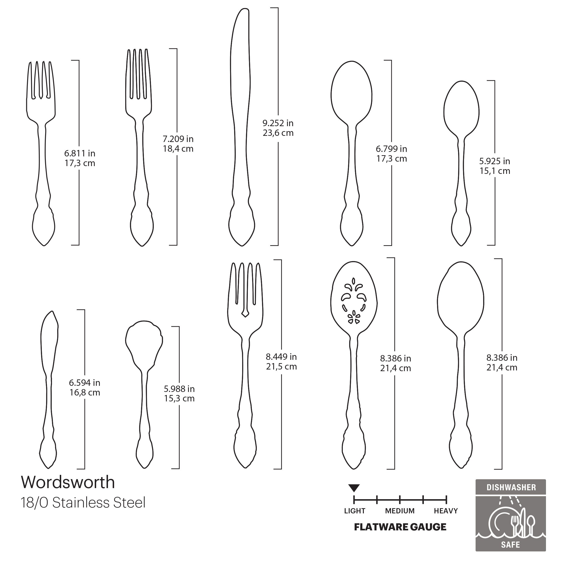 Wordsworth 45 Piece Flatware Set