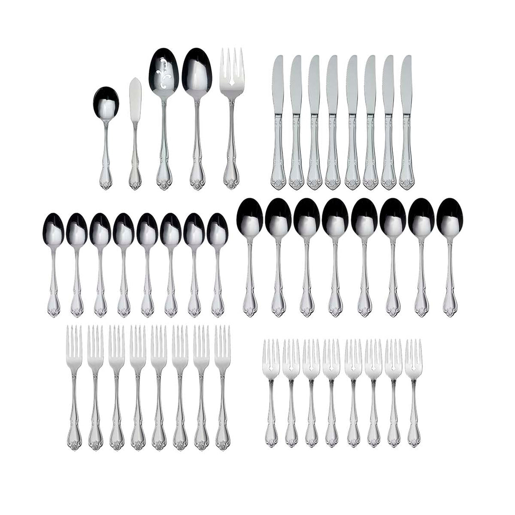 True Rose 45 Piece Flatware Set