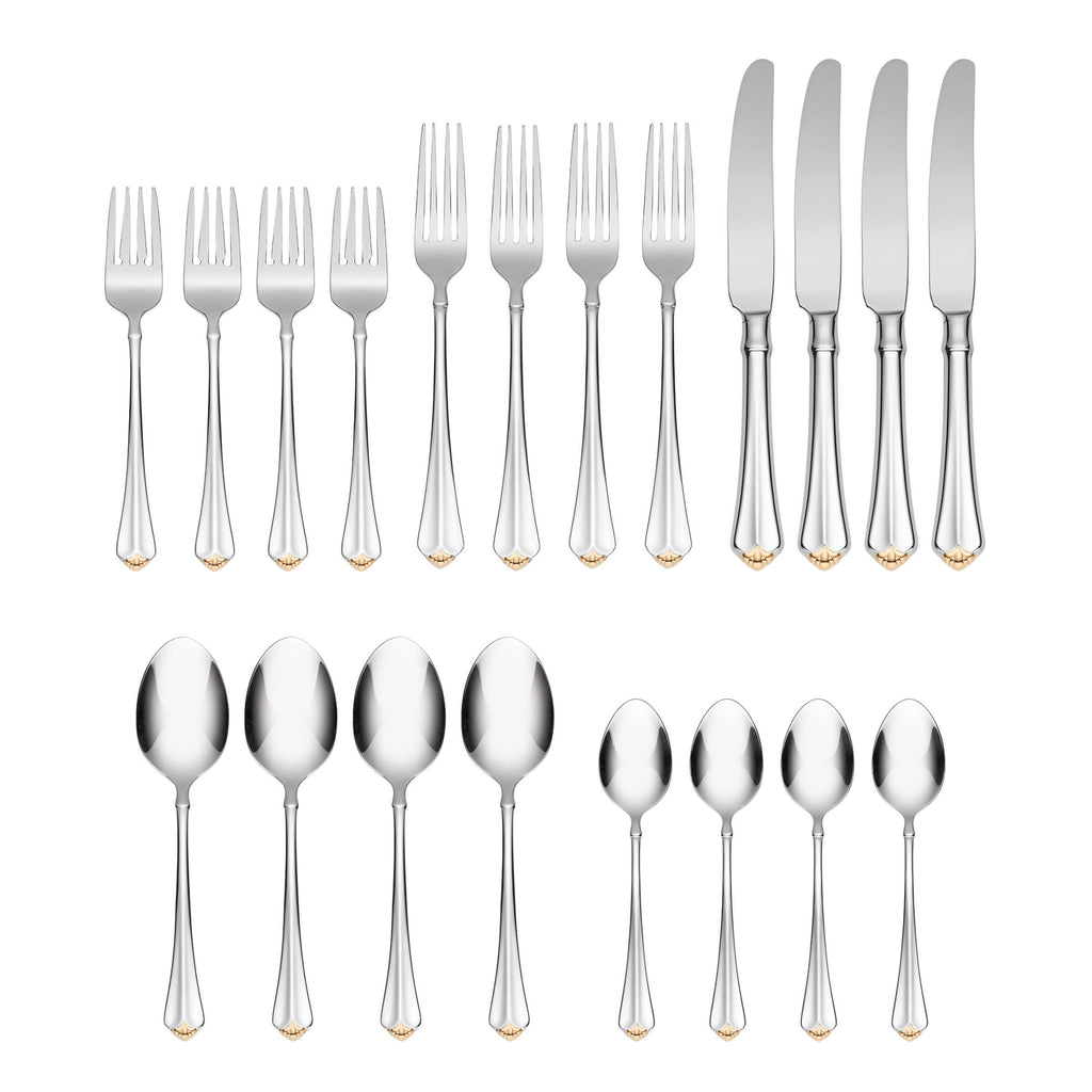 Golden Juilliard 20 Piece Flatware Set