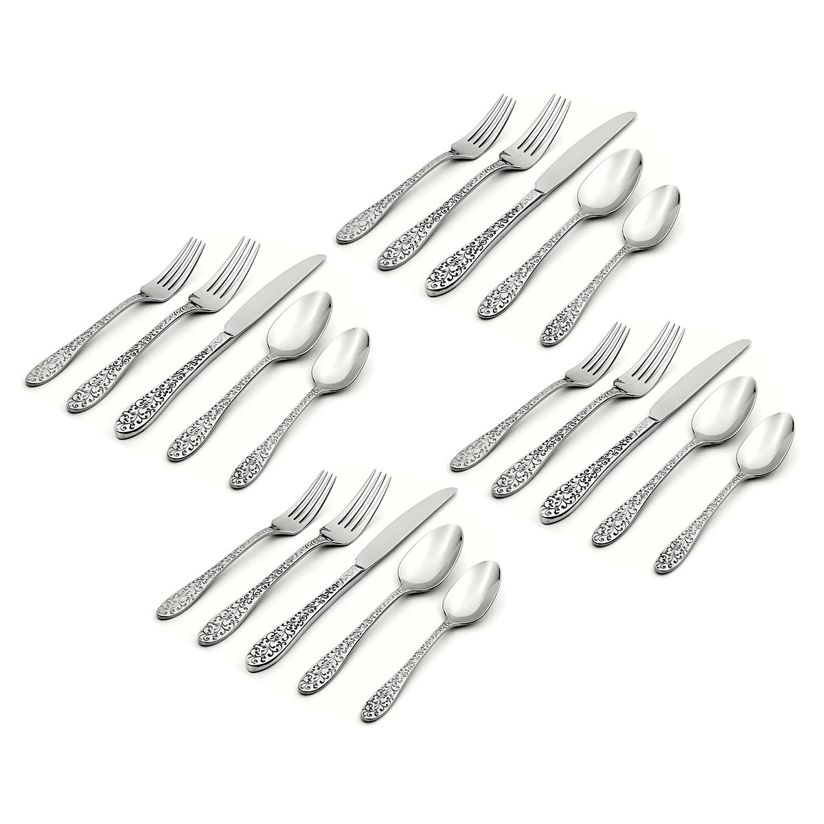 Ivy Flourish 20 Piece Flatware Set