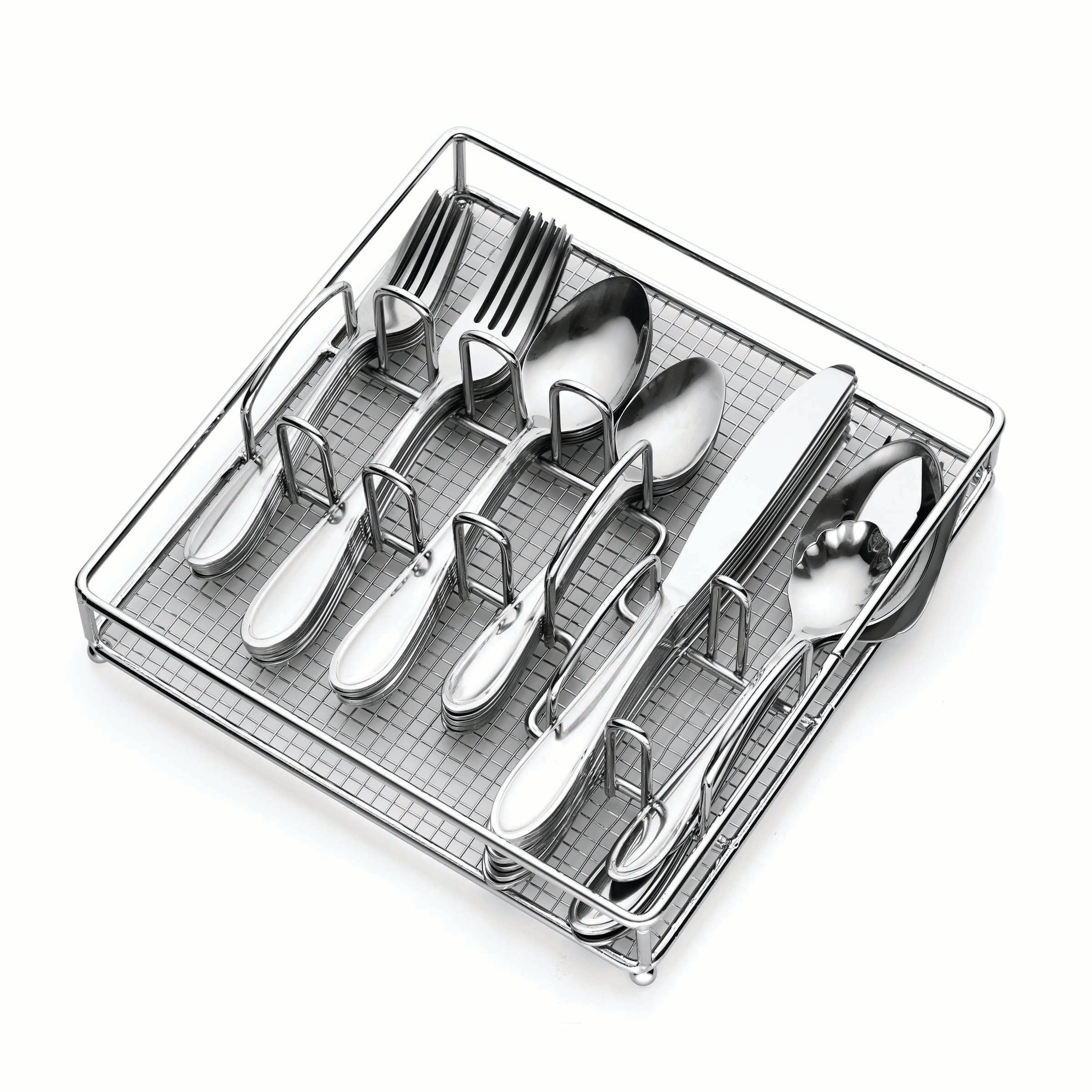 Lincoln 46 Piece Flatware Set with Caddy