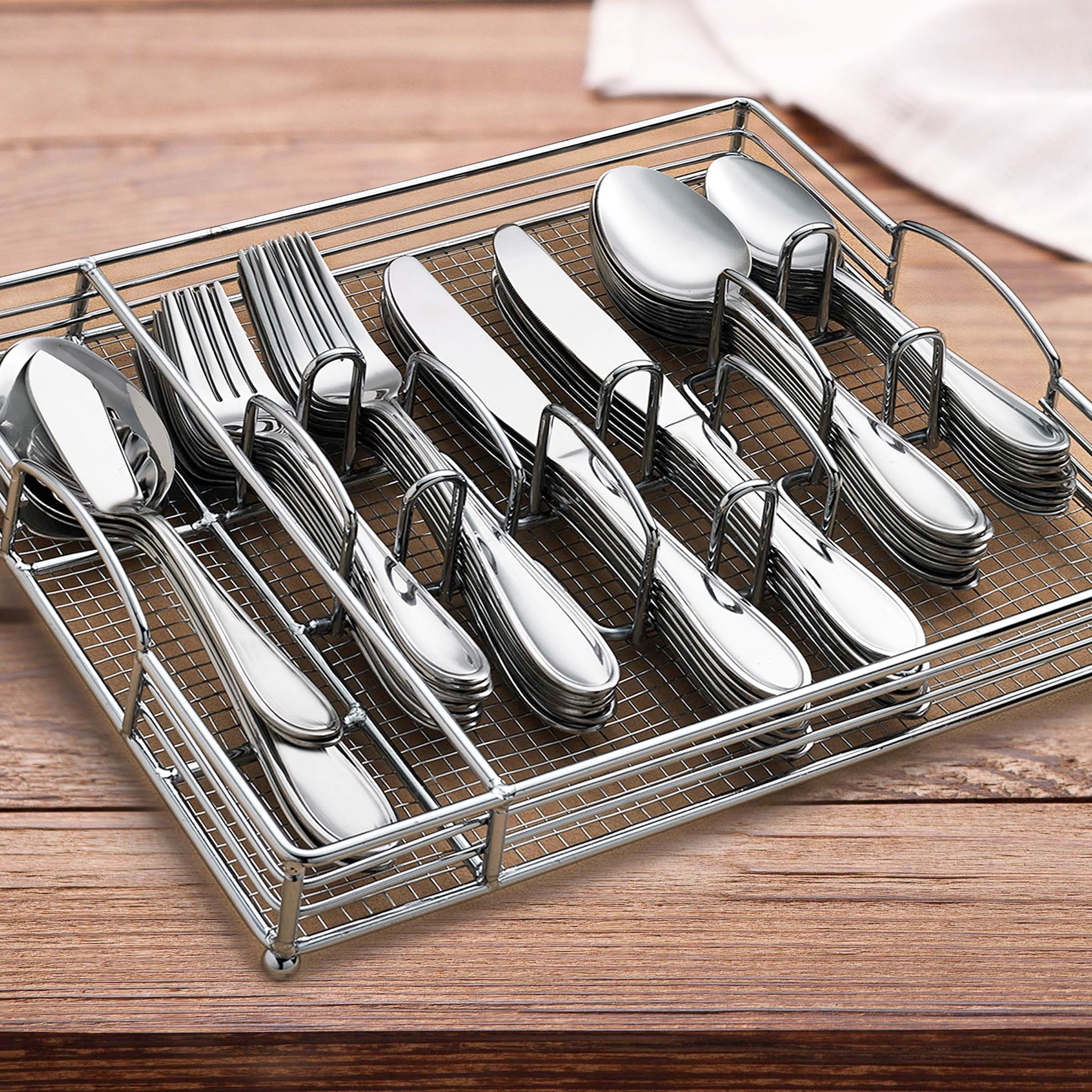 Lincoln 46 Piece Flatware Set with Caddy